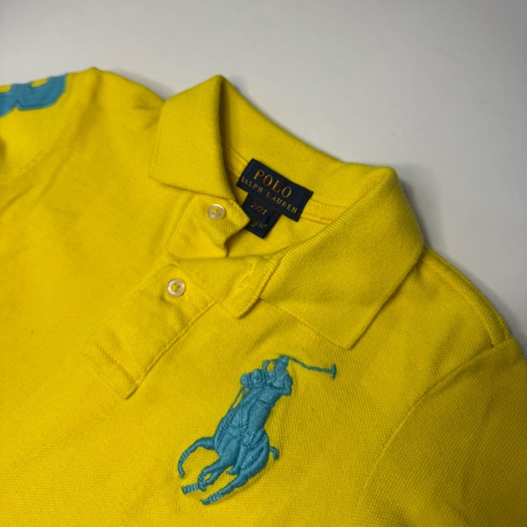 Polo Ralph Lauren Toddler 2T Yellow Polo Shirt | Big Pony Logo Short Sleeve - Picture 2 of 4